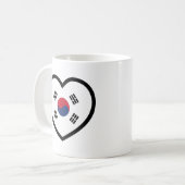 Mug South Korea Flag Heart (Devant gauche)