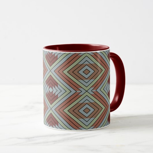 Mug South West American Indian Style Patterned Art (Devant droit)