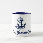 Mug Southampton - Musique Bleue Et Blanche De Style Ma (Centre)