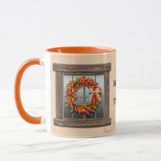 Mug Southwest Chile Peppers Ristra Wreath Personalized (Gauche)