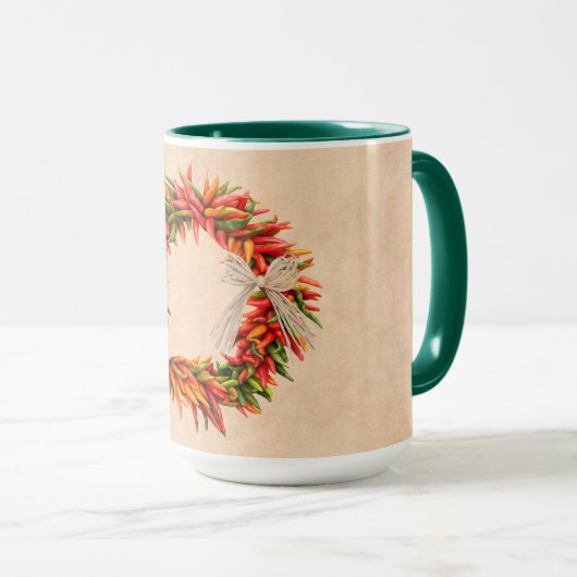 Mug Southwest Colorful Festive Chile Ristra Wreath  (Devant droit)