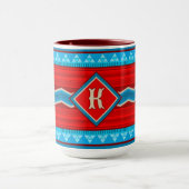 Mug Southwest River Canyon Red Turquoise Monogram (Centre)