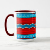 Mug Southwest River Canyon Red Turquoise Monogram (Gauche)