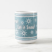 Mug Southwest Winter Snowflakes Personnalisé Bleu (Centre)