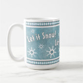 Mug Southwest Winter Snowflakes Personnalisé Bleu (Gauche)
