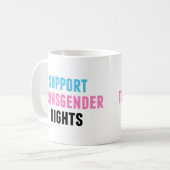 Mug Soutien aux droits transgenres (Devant gauche)