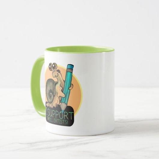 Mug Soutien aux petits artistes escargots (Devant gauche)
