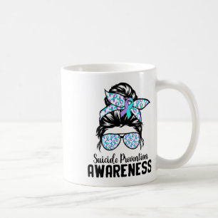 Mug Soutien Équipe Messy Bun Prévention du suicide