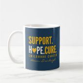 Mug soutien pour le cancer de l'enfance Nom personnali (Gauche)