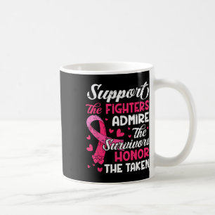 Mug Soutien pour le cancer du sein Admirez le cancer d