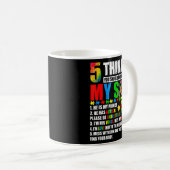 Mug Soutien sensibilisation sur l'autisme Autisme Son  (Devant droit)