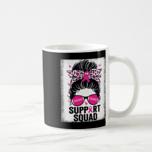 Mug Soutien Squad Messy Bun Pink Breast Cancer