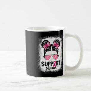 Mug Soutien Squad Messy Bun Pink Warrior Cancer du sei