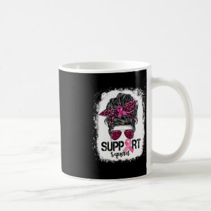 Mug Soutien Squad Messy Bun Pink Warrior Cancer du sei