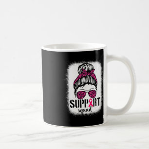 Mug Soutien Squad Messy Bun Pink Warrior Cancer du sei
