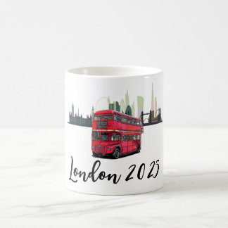 Mug Souvenir de bus rouge Skyscape de Londres personna
