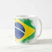 Mug Souvenir de drapeau du Brésil - conception (Devant droit)