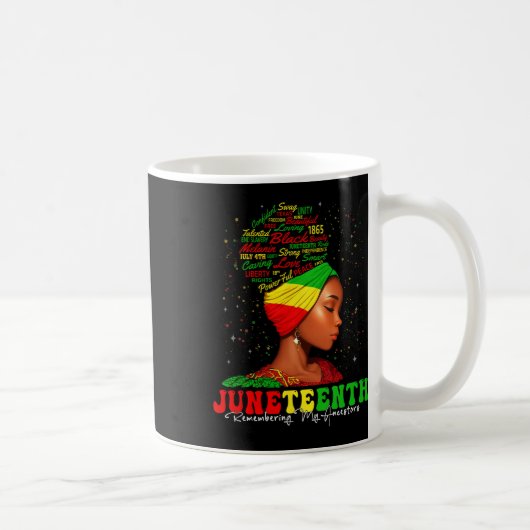 Mug Souvenir de mes ancêtres 1865 Junetdix Black Wom (Droite)