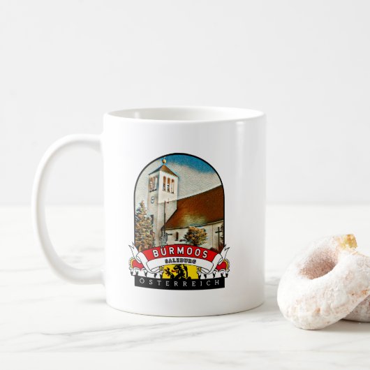 Mug Souvenir de Salzbourg Bürmoo (Avec donut)