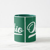 Mug Souvenir de vert de manuscrit de l'Ohio (Centre)