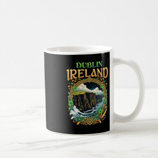 Mug Souvenir d'Irlande Dublin Falaises de la mer Vacan (Droite)