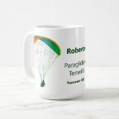 Mug Souvenir graphique Rainbow Paraglider avec votre t (Devant gauche)
