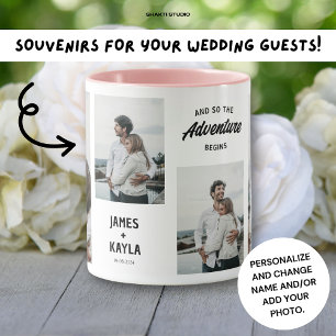 Mug Souvenir Marié Épouse Invité de Mariage 4 Photos