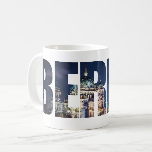 Mug souvenir texte de Berlin (Devant gauche)