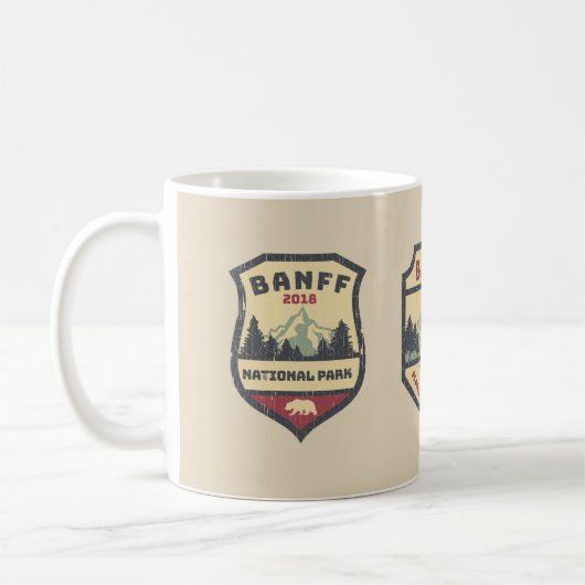 Mug Souvenirs canadiens vintages de Banff de parc (Gauche)