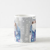 Mug Souvenirs d'hiver Snowflakes Deux photos (Centre)
