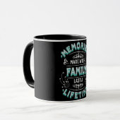 Mug Souvenirs faits avec la famille dernier une vie (Devant gauche)