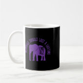 Mug Souvenirs Problème Eléphant Violet Et Texte Heimer (Gauche)