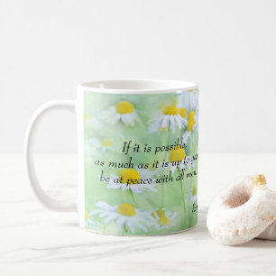 Mug Soyez à la paix avec entièrement le 12h18 de