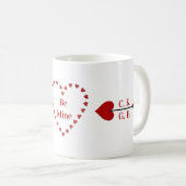 Mug Soyez à moi ! Cœurs Flèche de Cupidon Initiales Ta (Devant droit)