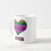 Mug Soyez à moi Valentine Purple Stripe Coeur (Devant gauche)