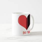 Mug Soyez à moi Valentine Red Stripe Heart (Devant droit)