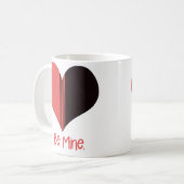 Mug Soyez à moi Valentine Red Stripe Heart (Devant gauche)