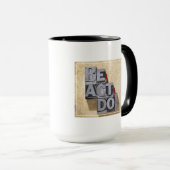 Mug Soyez, agissez, font (Devant droit)