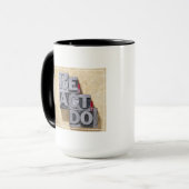 Mug Soyez, agissez, font (Devant gauche)