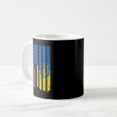 Mug Soyez Avec L'Ukraine Ukrainienne Américaine Flag P (Devant gauche)
