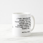 Mug Soyez Beréen Apologétique Bible Scripture Verse (Devant droit)