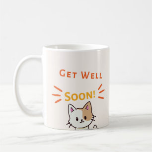 Mug Soyez bien vite message avec le chat mignon