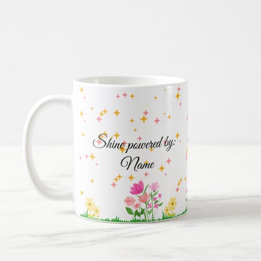 Mug Soyez brillant, Citation inspirante du printemps M (Gauche)