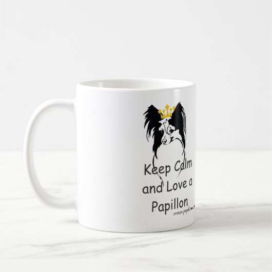 Mug Soyez calme et aimez un Papillon (Gauche)