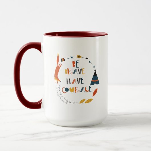 Mug Soyez courageux Ayez Courage Fox (Gauche)