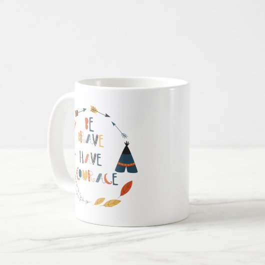 Mug Soyez courageux Ayez Courage Fox (Devant gauche)