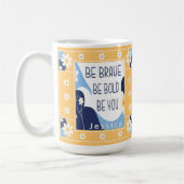 Mug Soyez courageux Soyez audacieux Soyez inspirant Mo (Gauche)