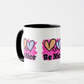 Mug Soyez de beaux coeurs aquarelles (Devant gauche)