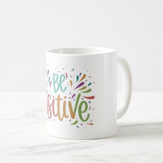 Mug Soyez des pensées positives muet (Devant droit)