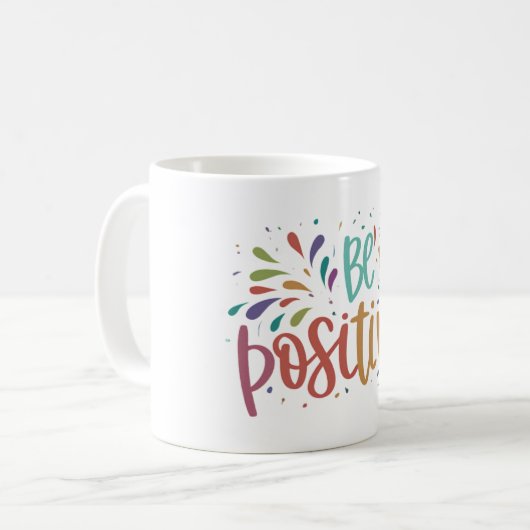 Mug Soyez des pensées positives muet (Devant gauche)